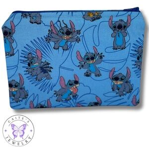 Handmade Zipper Pouch with a Disney Stitch Fabric